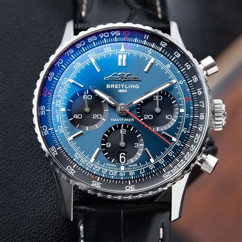 breitling aerospace blue face|Breitling navitimer blue dial.